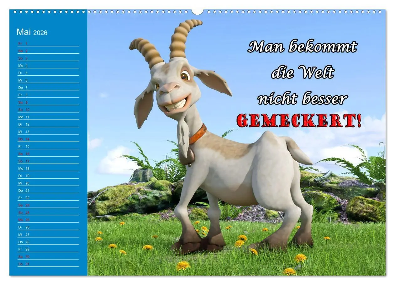 Bild: 9783457448335 | Tierische Toons (hochwertiger Premium Wandkalender 2026 DIN A2...