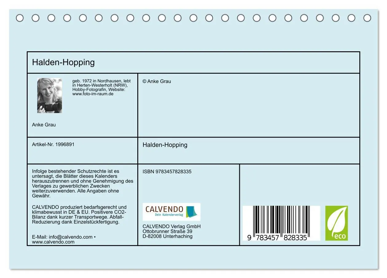 Bild: 9783457828335 | Halden-Hopping (Tischkalender 2026 DIN A5 quer), CALVENDO...