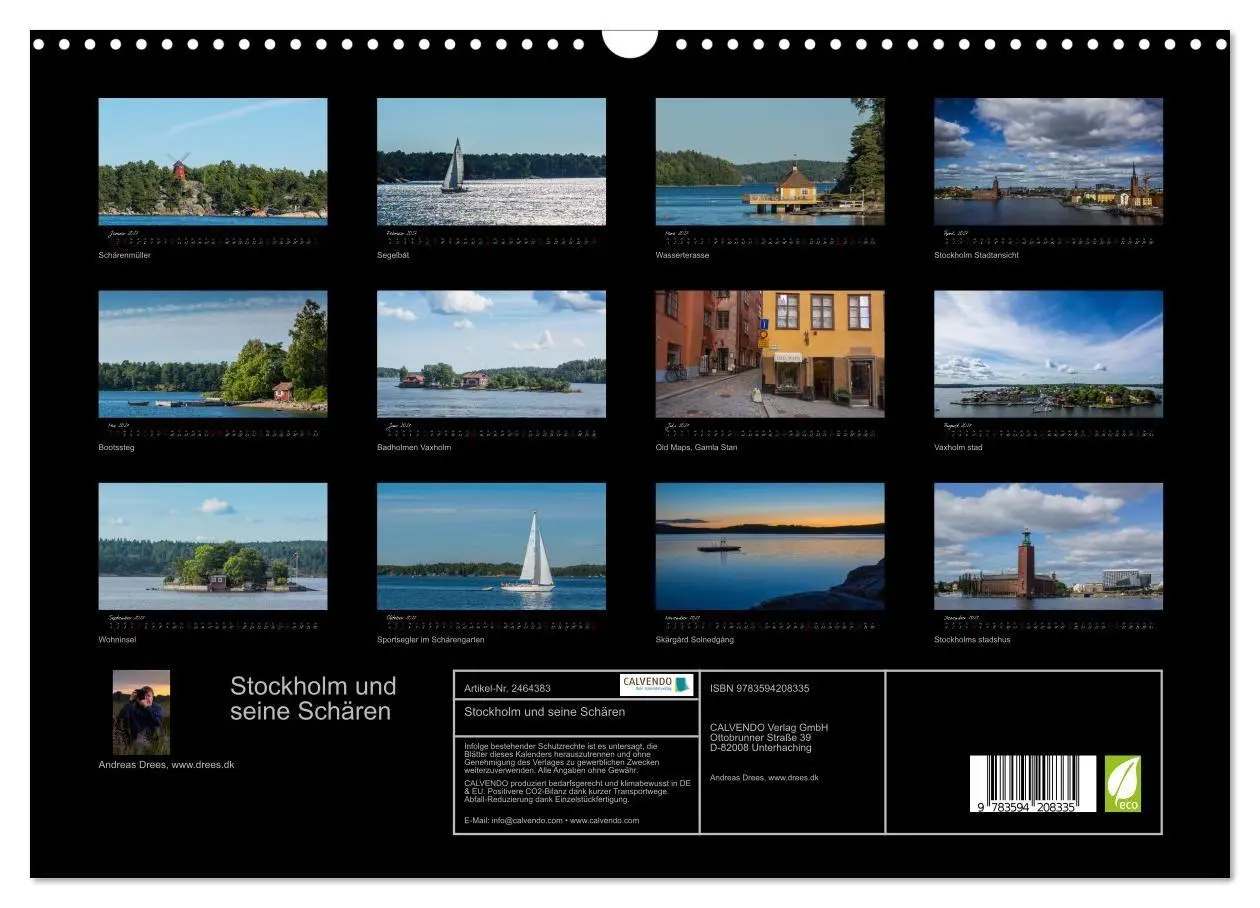 Bild: 9783594208335 | Stockholm und seine Schären (Wandkalender 2027 DIN A3 quer),...