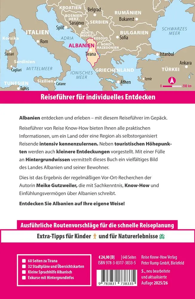 Rückseite: 9783831738335 | Reise Know-How Reiseführer Albanien | Meike Gutzweiler | Taschenbuch