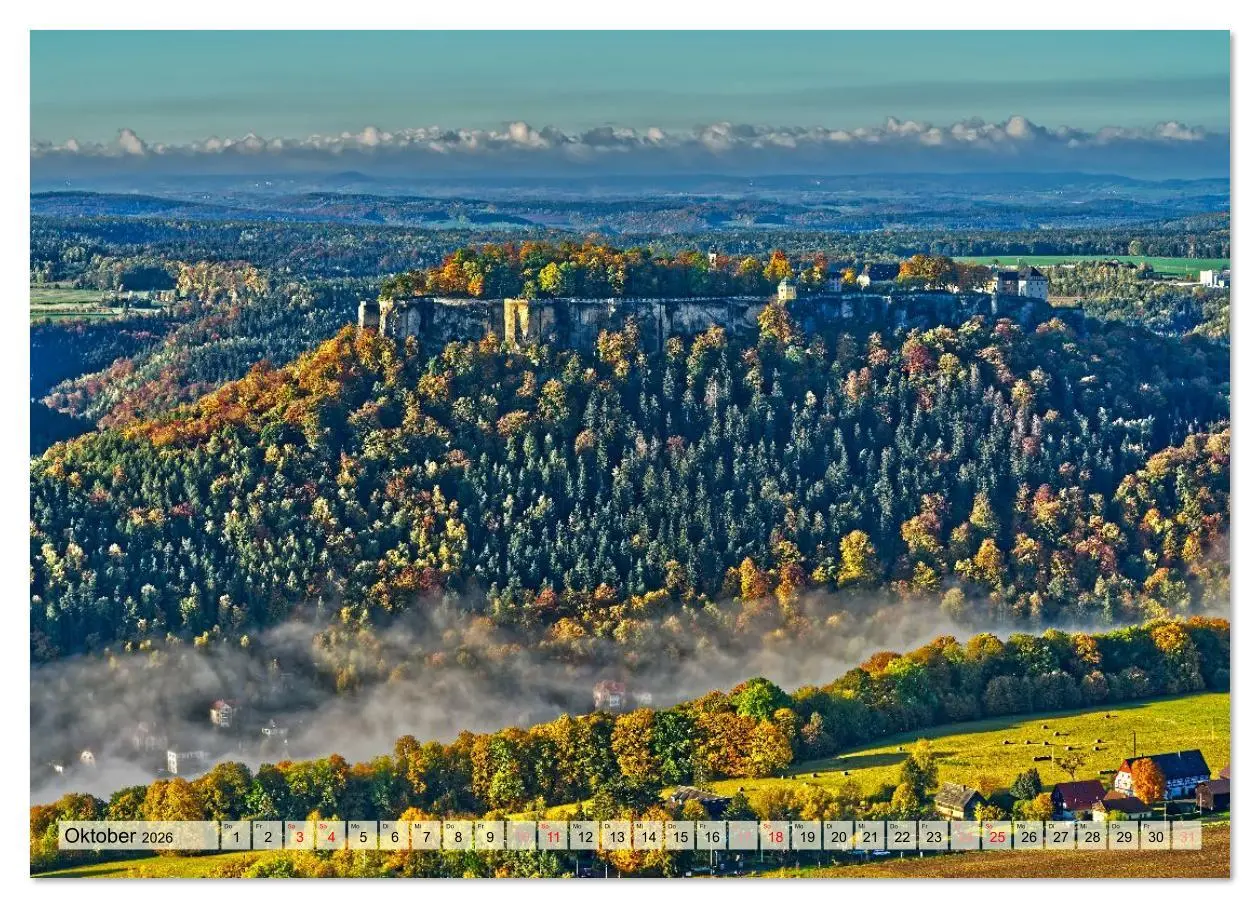 Bild: 9783457368435 | Die Festung Königstein im Licht der vier Jahreszeiten (Wandkalender...