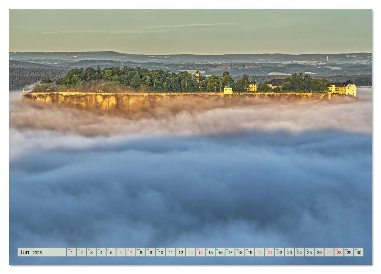 Bild: 9783457368435 | Die Festung Königstein im Licht der vier Jahreszeiten (Wandkalender...