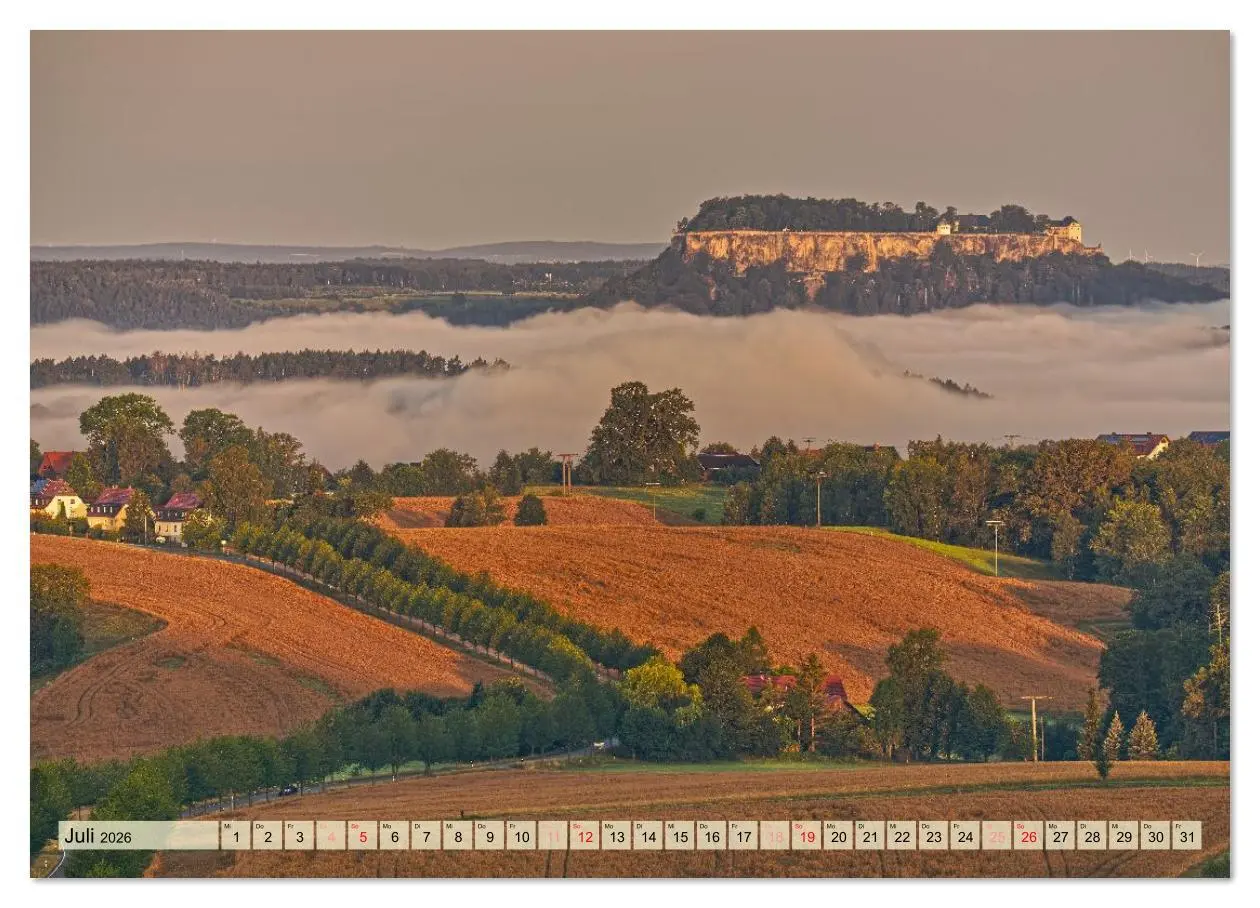 Bild: 9783457368435 | Die Festung Königstein im Licht der vier Jahreszeiten (Wandkalender...