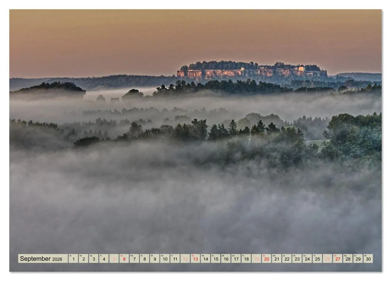 Bild: 9783457368435 | Die Festung Königstein im Licht der vier Jahreszeiten (Wandkalender...