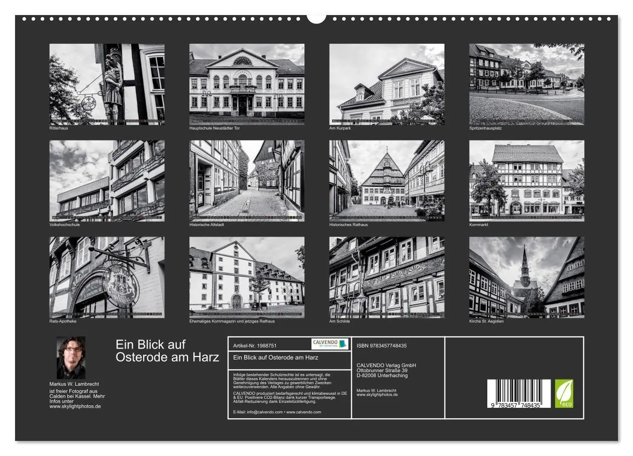 Bild: 9783457748435 | Ein Blick auf Osterode am Harz (hochwertiger Premium Wandkalender...