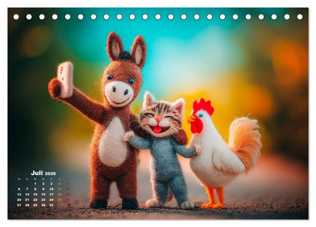 Bild: 9783516698435 | Tierisch flauschige Abenteuerreise (Tischkalender 2026 DIN A5...