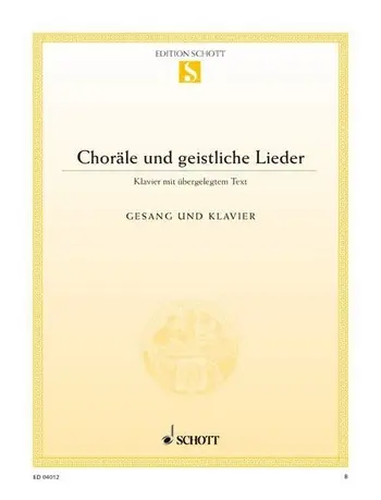 Cover: 9790001088435 | Choräle und geistliche Lieder für Klavier | Buch | Schott Music