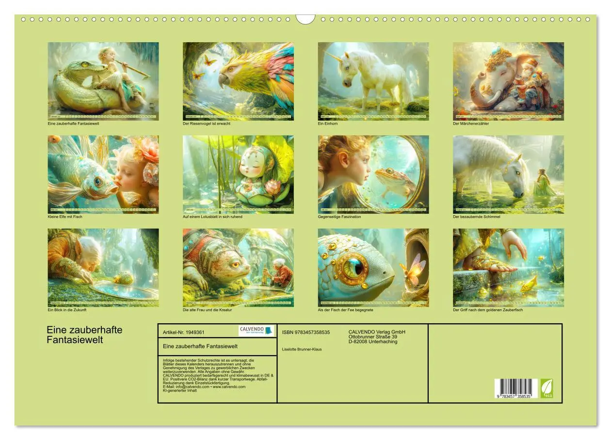 Bild: 9783457358535 | Eine zauberhafte Fantasiewelt (Wandkalender 2026 DIN A2 quer),...