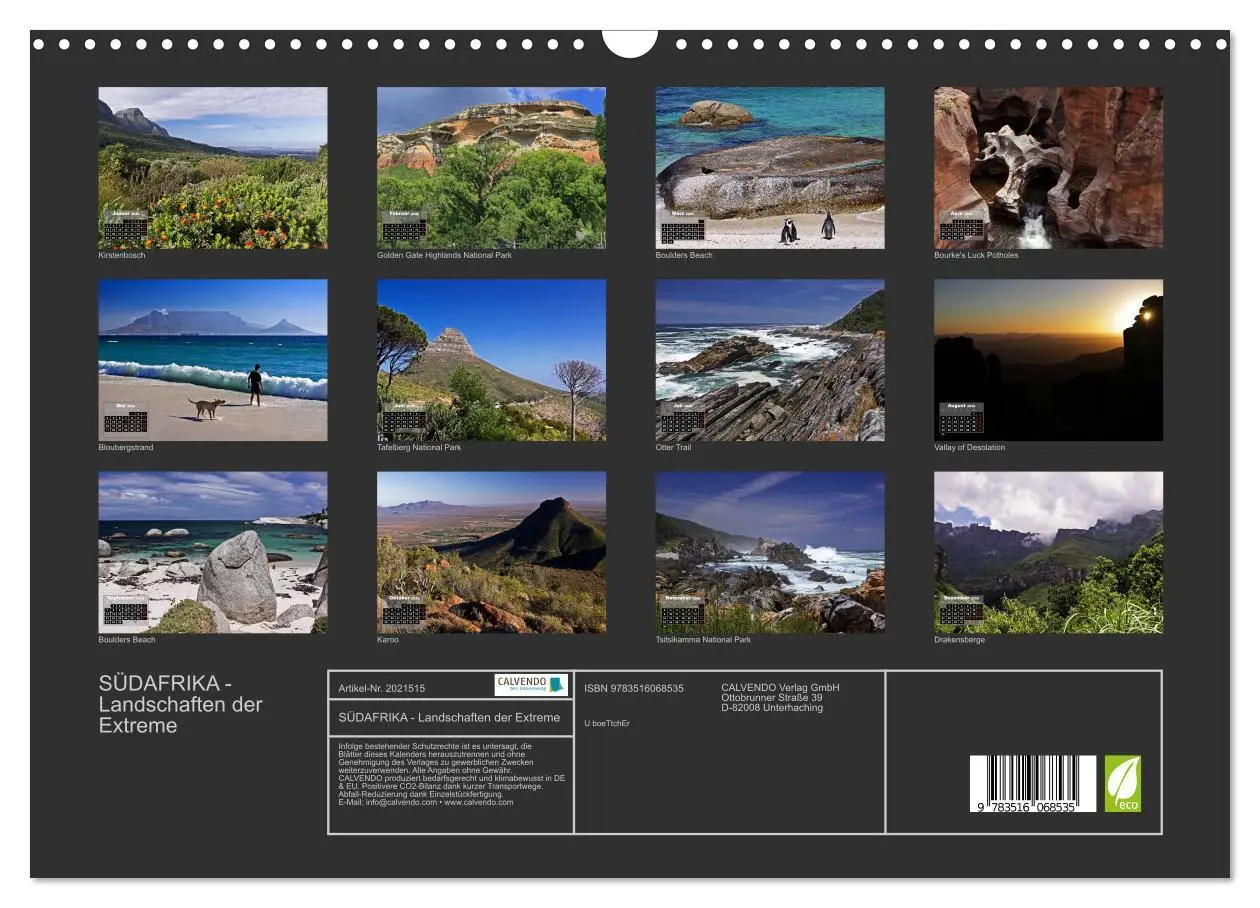 Bild: 9783516068535 | SÜDAFRIKA - Landschaften der Extreme (Wandkalender 2026 DIN A3...