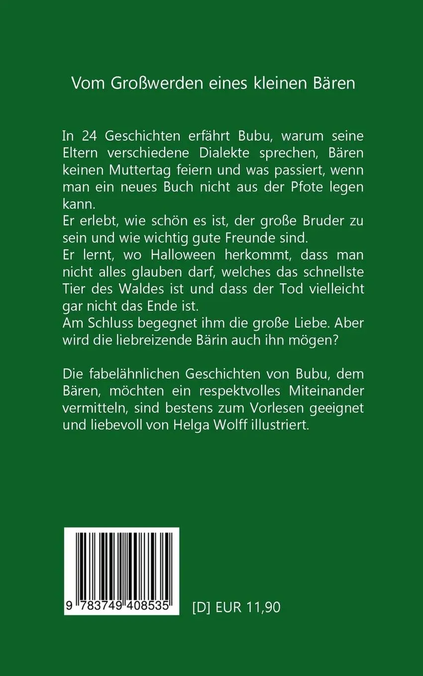 Rückseite: 9783749408535 | Bubu, der Bär | Fred Keller | Taschenbuch | 208 S. | Deutsch | 2019