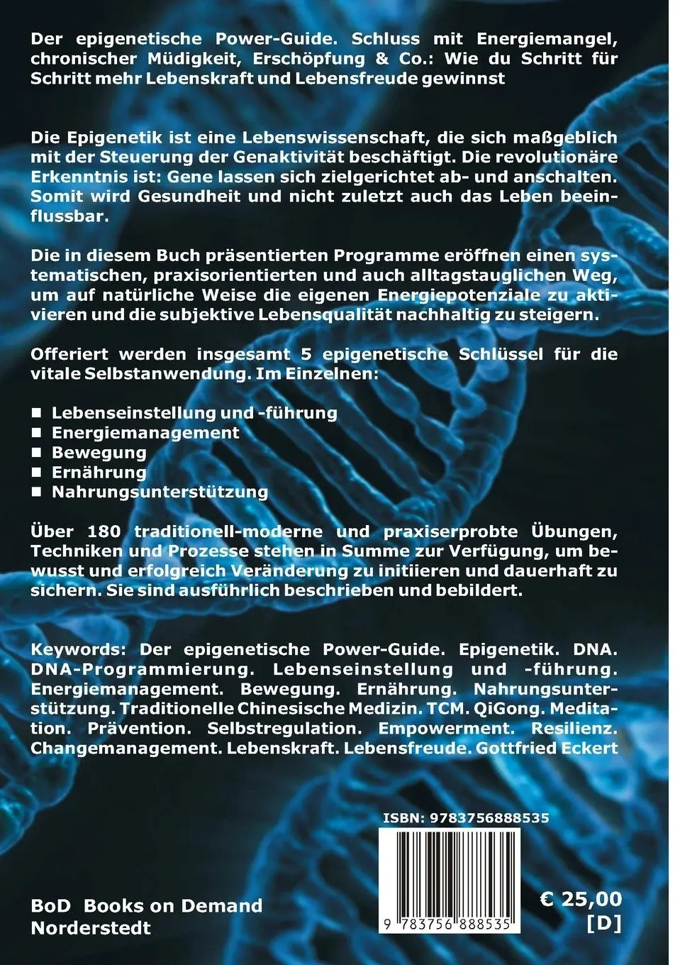 Rückseite: 9783756888535 | Der epigenetische Power-Guide. Schluss mit Energiemangel,...