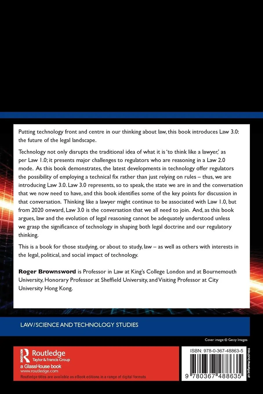 Rückseite: 9780367488635 | Law 3.0 | Rules, Regulation, and Technology | Roger Brownsword | Buch
