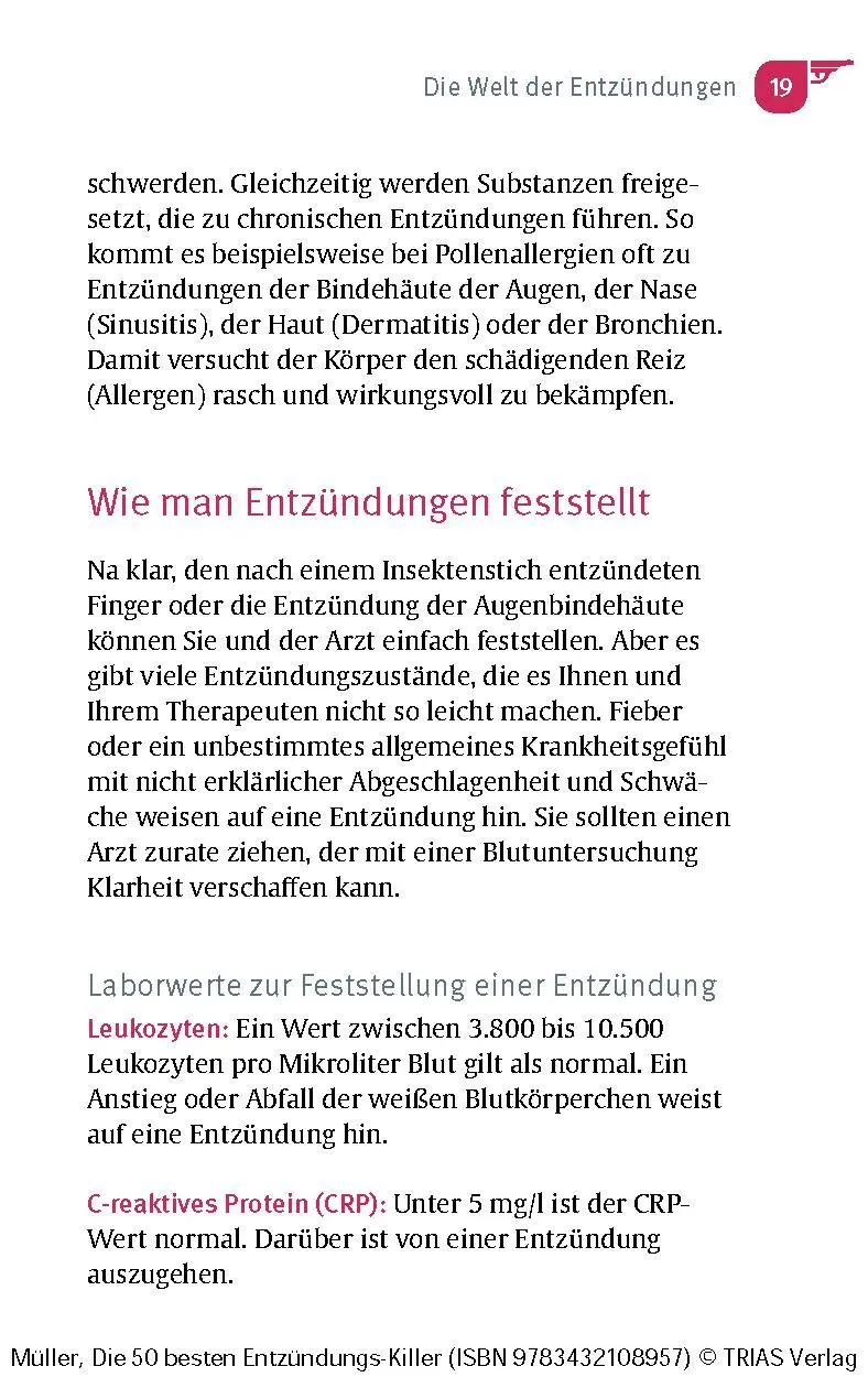 Bild: 9783432118635 | Die 50 besten Entzündungs-Killer | Stille Entzündungen besiegen | Buch