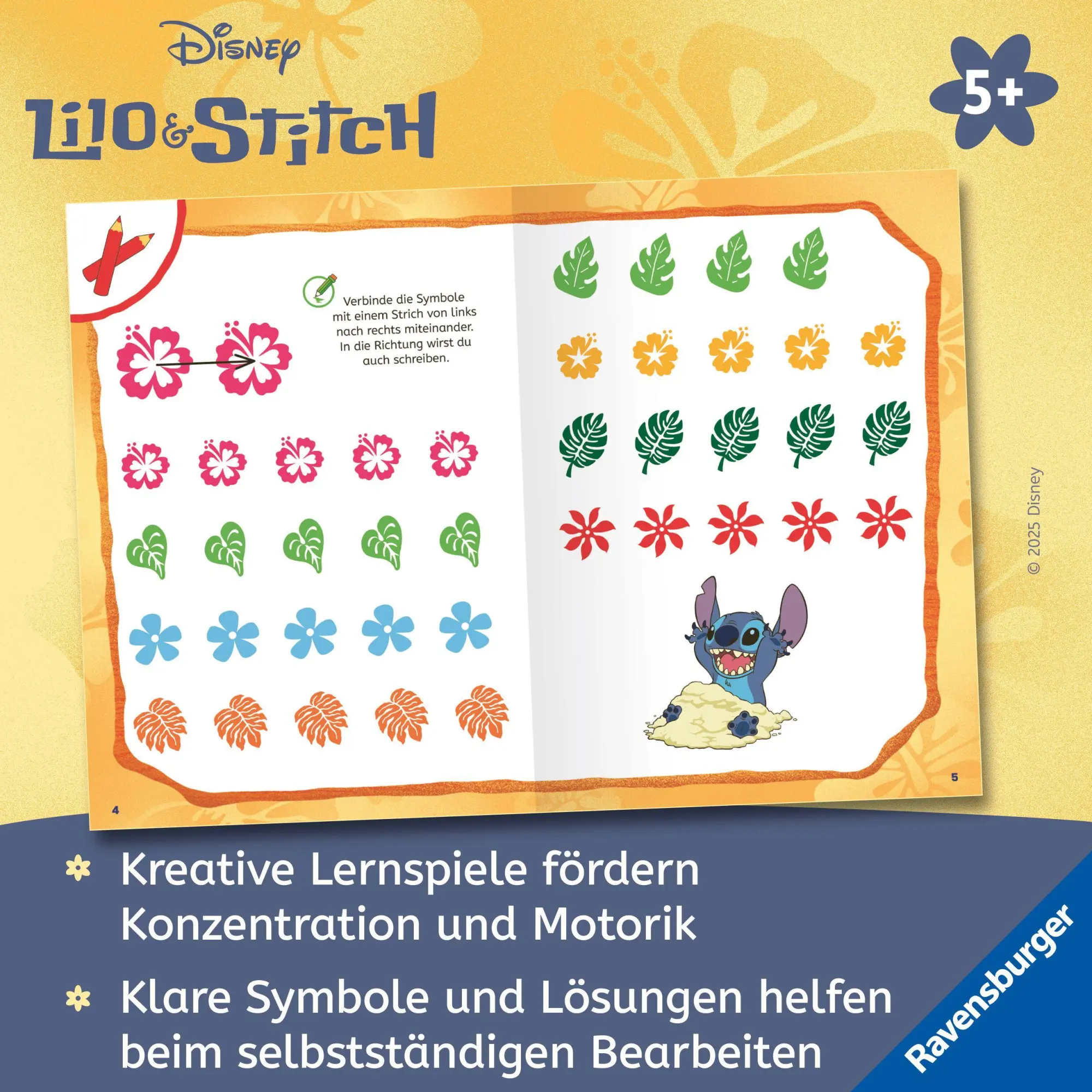 Bild: 9783473498635 | Disney Stitch - Mein Vorschulbuch: Buchstaben, Zahlen, Konzentration
