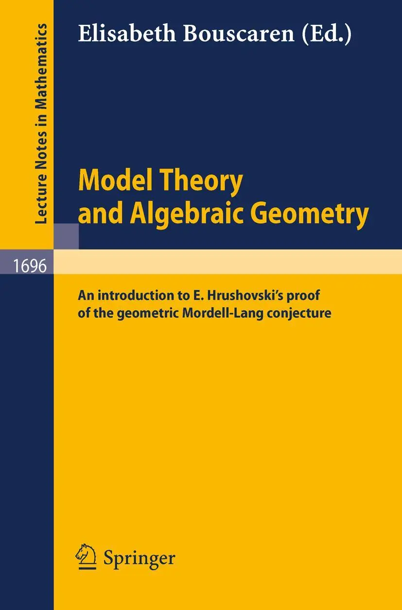 Cover: 9783540648635 | Model Theory and Algebraic Geometry | Elisabeth Bouscaren | Buch