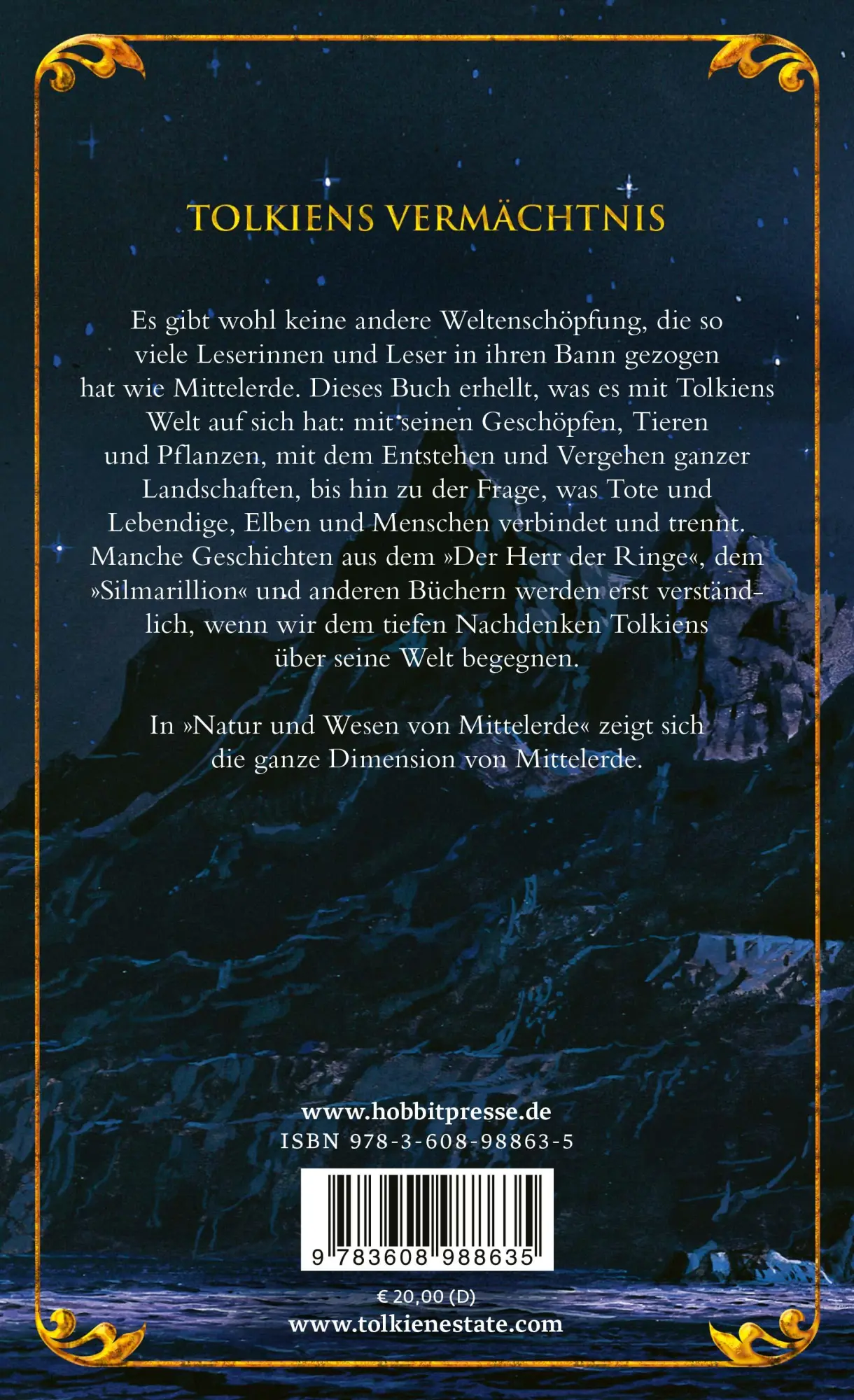 Rückseite: 9783608988635 | Natur und Wesen von Mittelerde | J. R. R. Tolkien | Taschenbuch | 2025