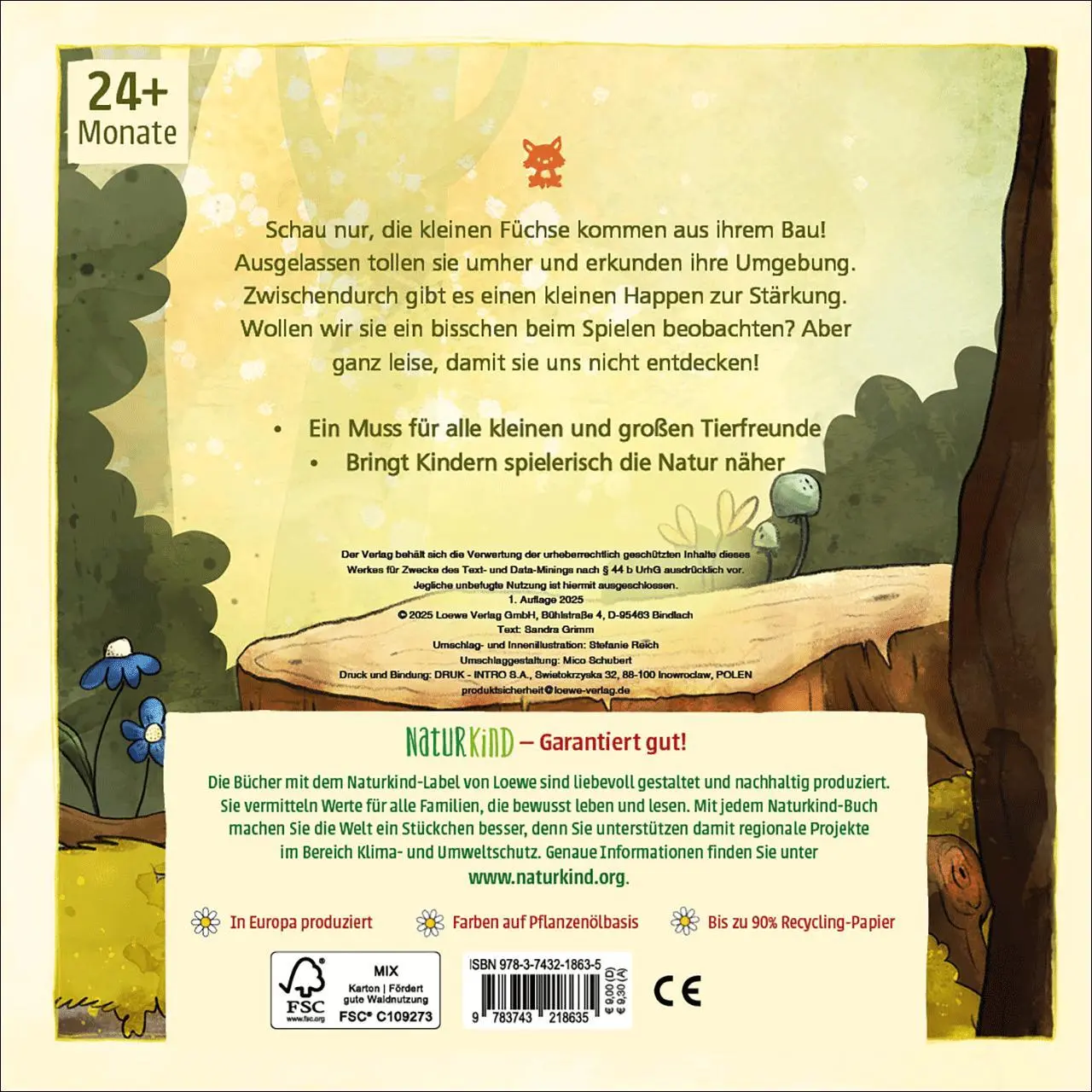 Rückseite: 9783743218635 | Mein erstes Naturbuch - Der Fuchs | Sandra Grimm | Buch | Naturkind