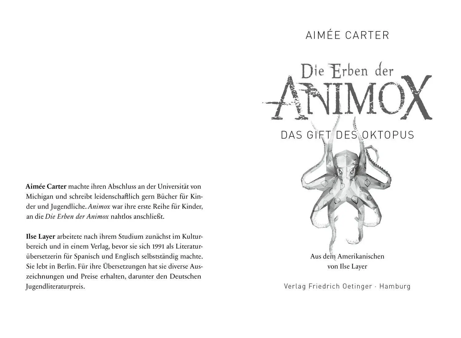 Bild: 9783751208635 | Die Erben der Animox 2. Das Gift des Oktopus | Aimée Carter | Buch