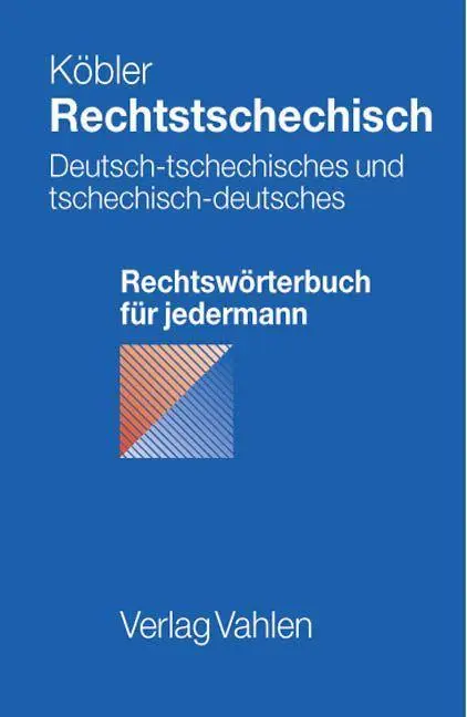 Cover: 9783800628735 | Rechtstschechisch | Gerhard Köbler | Taschenbuch | XXII | Deutsch