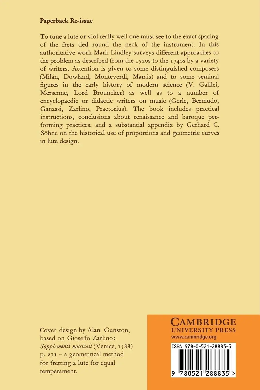 Rückseite: 9780521288835 | Lutes, Viols, Temperaments | Mark Lindley (u. a.) | Taschenbuch | 2009