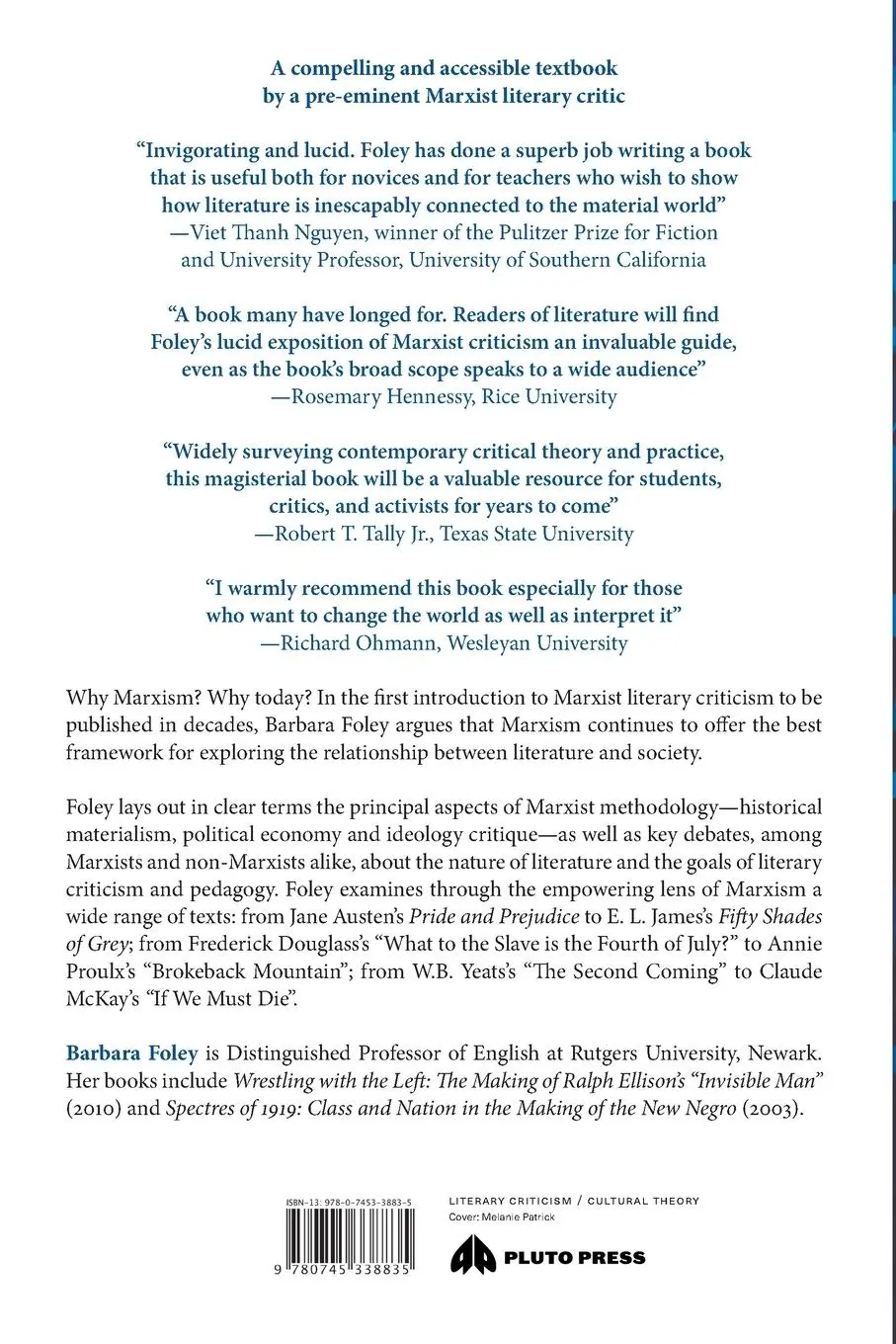 Rückseite: 9780745338835 | Marxist Literary Criticism Today | Barbara Foley | Taschenbuch | 2019