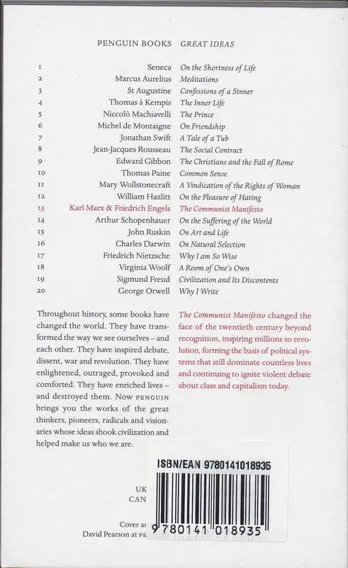 Rückseite: 9780141018935 | The Communist Manifesto | Friedrich Engels (u. a.) | Taschenbuch