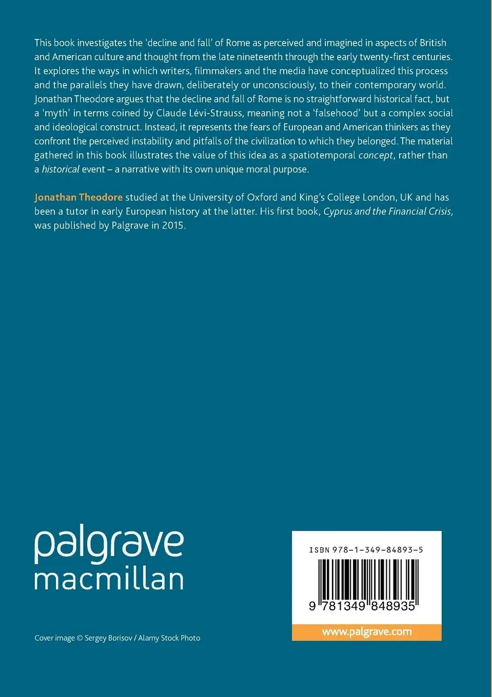 Rückseite: 9781349848935 | The Modern Cultural Myth of the Decline and Fall of the Roman Empire