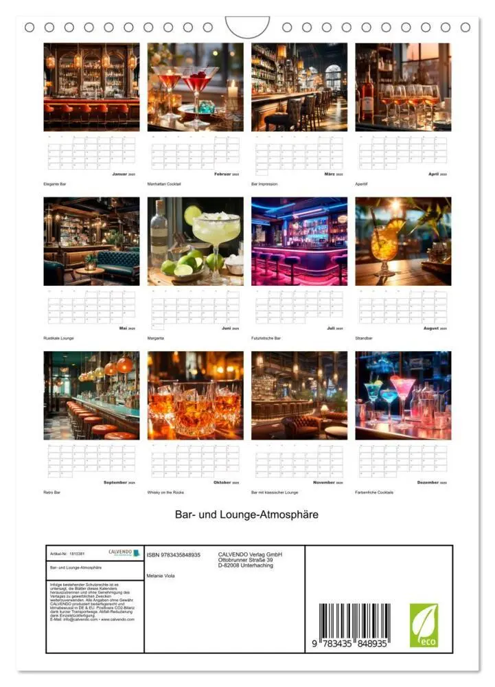 Bild: 9783435848935 | Bar- und Lounge-Atmosphäre (Wandkalender 2025 DIN A4 hoch),...