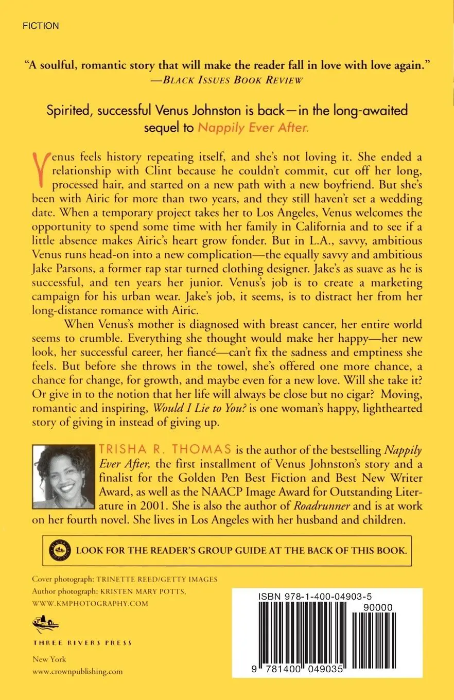 Rückseite: 9781400049035 | Would I Lie to You? | A Novel | Trisha R. Thomas | Taschenbuch | 2005
