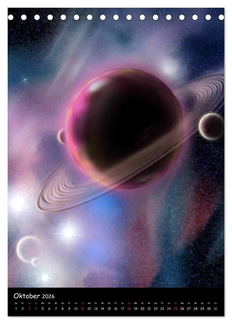 Bild: 9783516469035 | Die Welt der Planeten (Tischkalender 2026 DIN A5 hoch), CALVENDO...