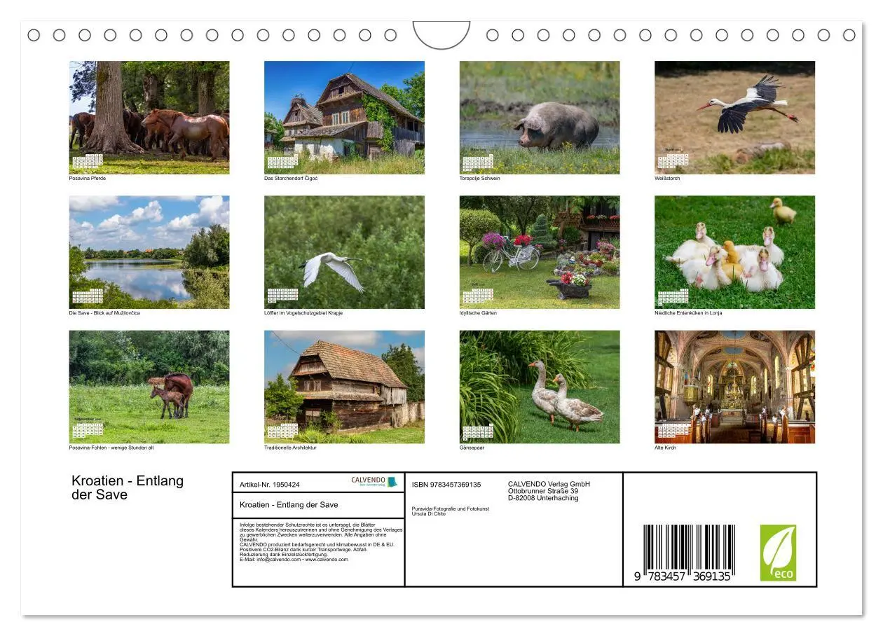 Bild: 9783457369135 | Kroatien - Entlang der Save (Wandkalender 2026 DIN A4 quer),...