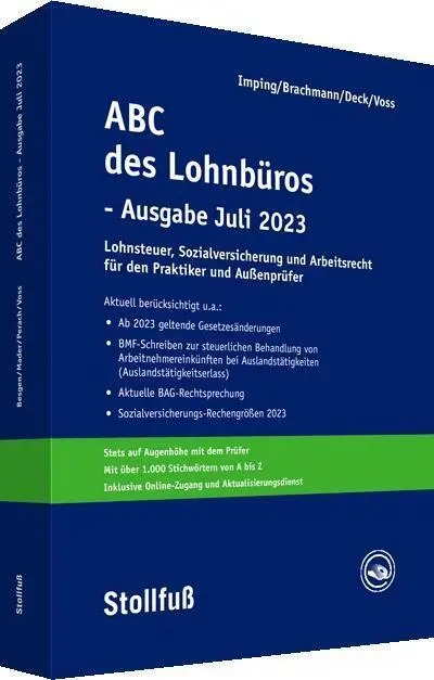 Cover: 9783083279235 | ABC des Lohnbüros - Ausgabe Juli 2023, m. Buch, m. Online-Zugang