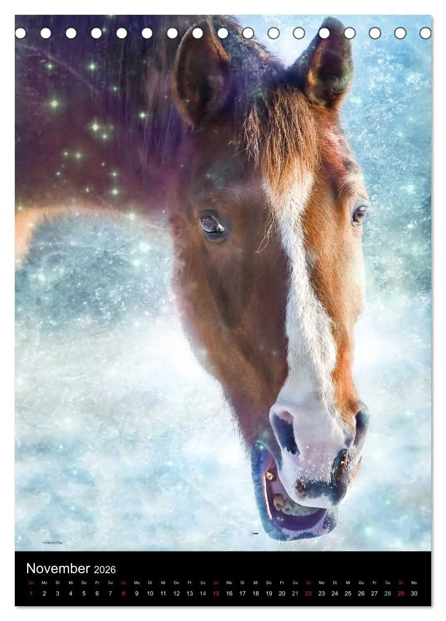 Bild: 9783516449235 | Mystische Pferde (Tischkalender 2026 DIN A5 hoch), CALVENDO...