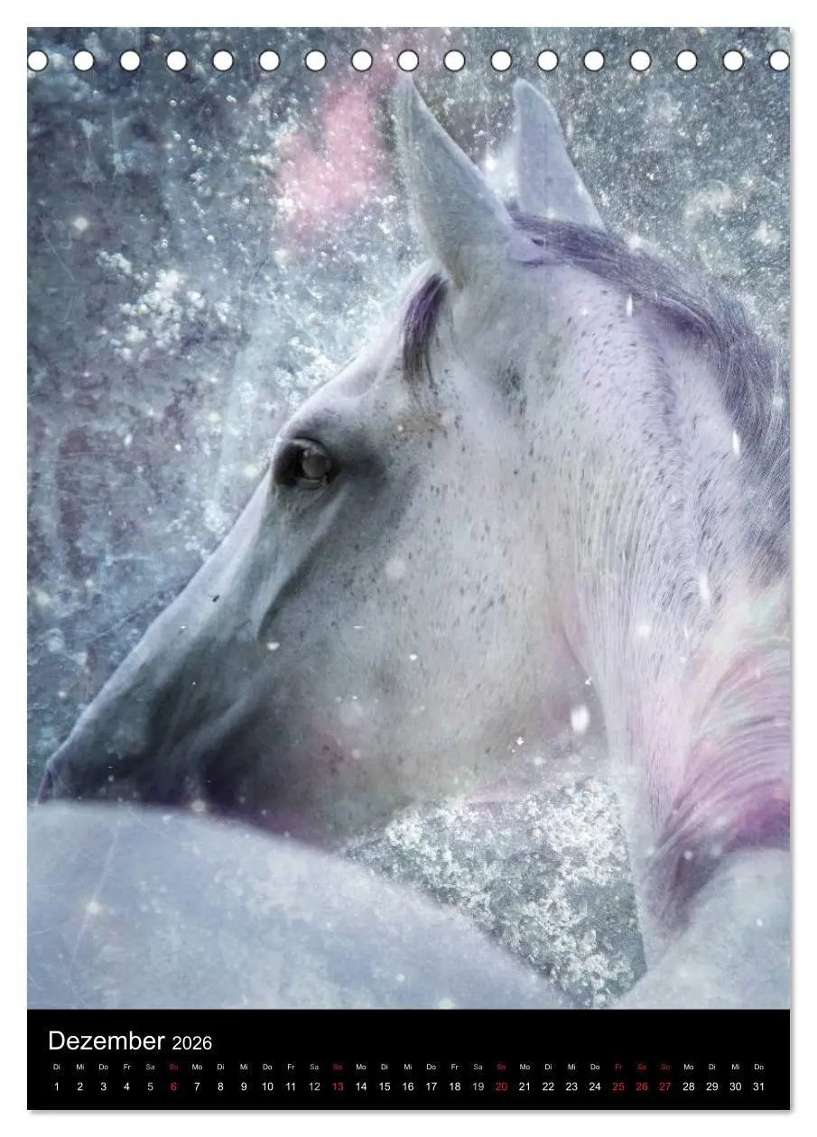 Bild: 9783516449235 | Mystische Pferde (Tischkalender 2026 DIN A5 hoch), CALVENDO...