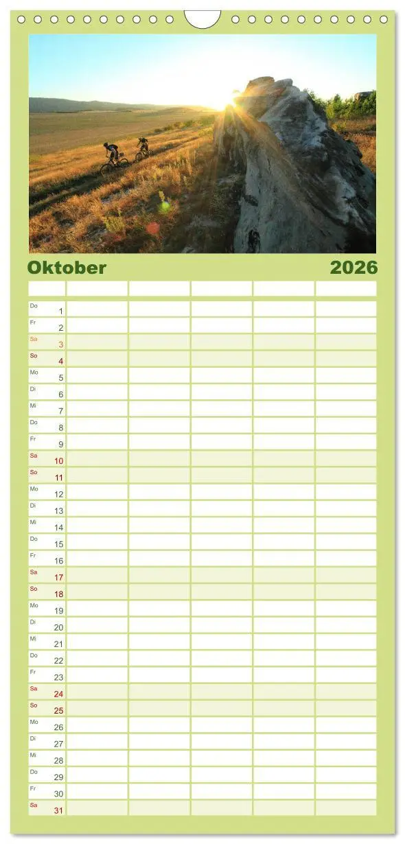 Bild: 9783516519235 | Familienplaner 2026 - Mountainbike Traumpfade mit 5 Spalten...