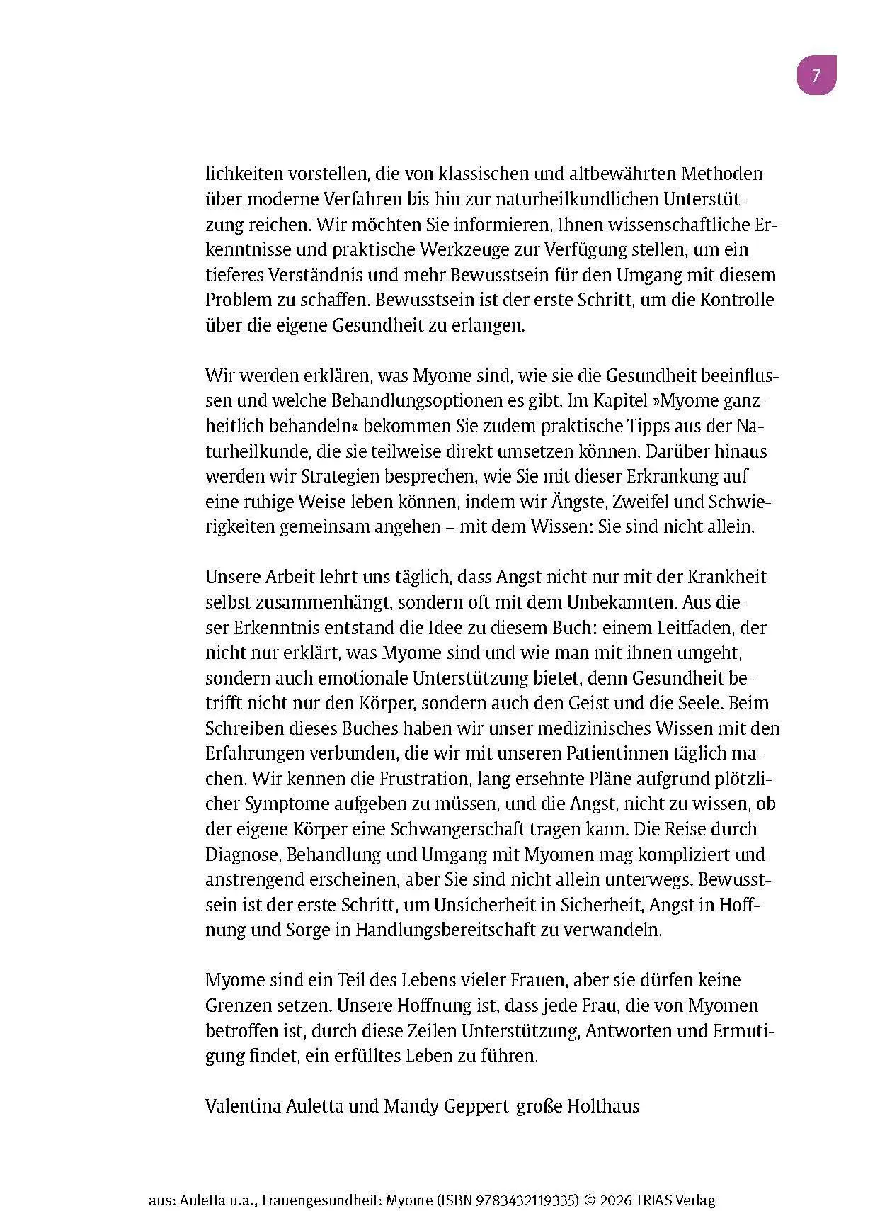 Bild: 9783432119335 | Frauengesundheit: Myome | Valentina Auletta (u. a.) | Taschenbuch
