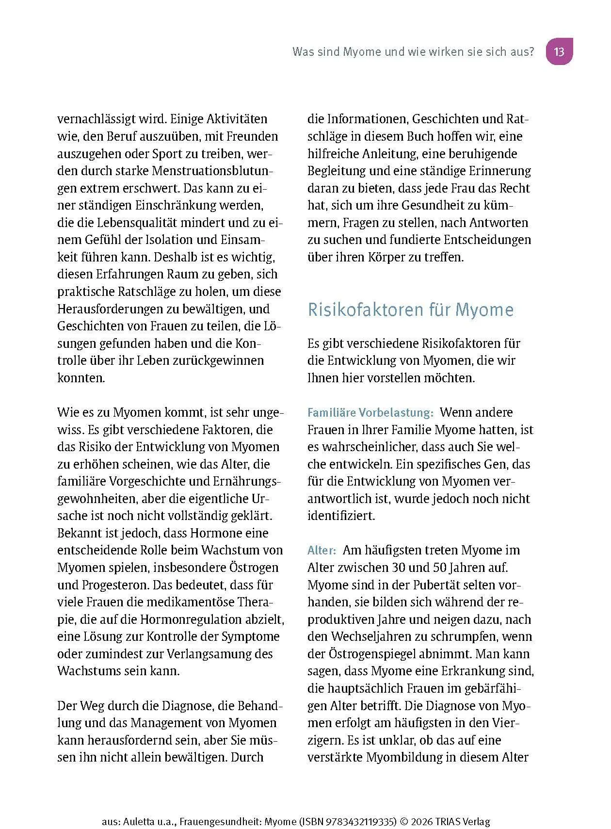Bild: 9783432119335 | Frauengesundheit: Myome | Valentina Auletta (u. a.) | Taschenbuch
