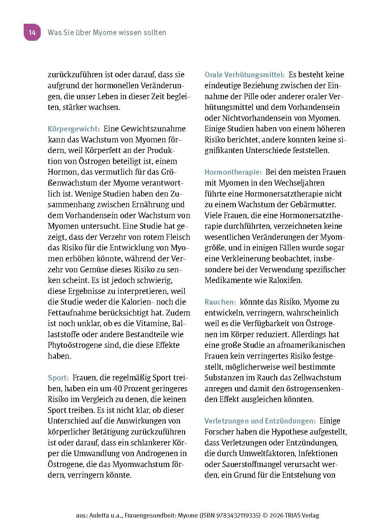 Bild: 9783432119335 | Frauengesundheit: Myome | Valentina Auletta (u. a.) | Taschenbuch