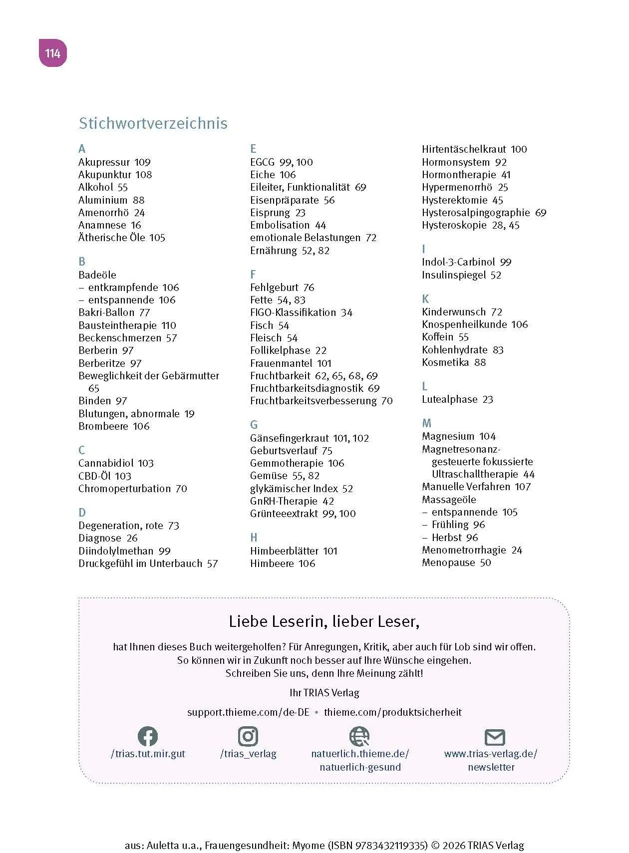 Bild: 9783432119335 | Frauengesundheit: Myome | Valentina Auletta (u. a.) | Taschenbuch