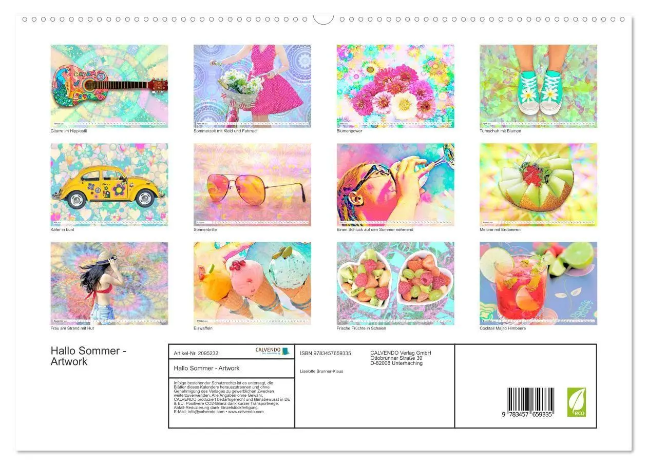 Bild: 9783457659335 | Hallo Sommer - Artwork (hochwertiger Premium Wandkalender 2026 DIN...