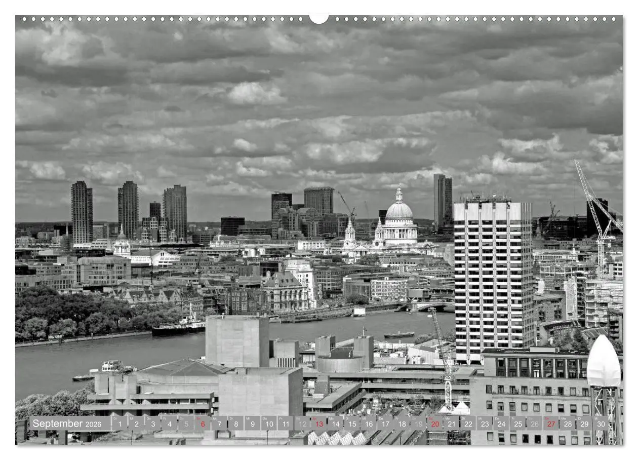Bild: 9783516129335 | London in Schwarz-Weiß (hochwertiger Premium Wandkalender 2026 DIN...