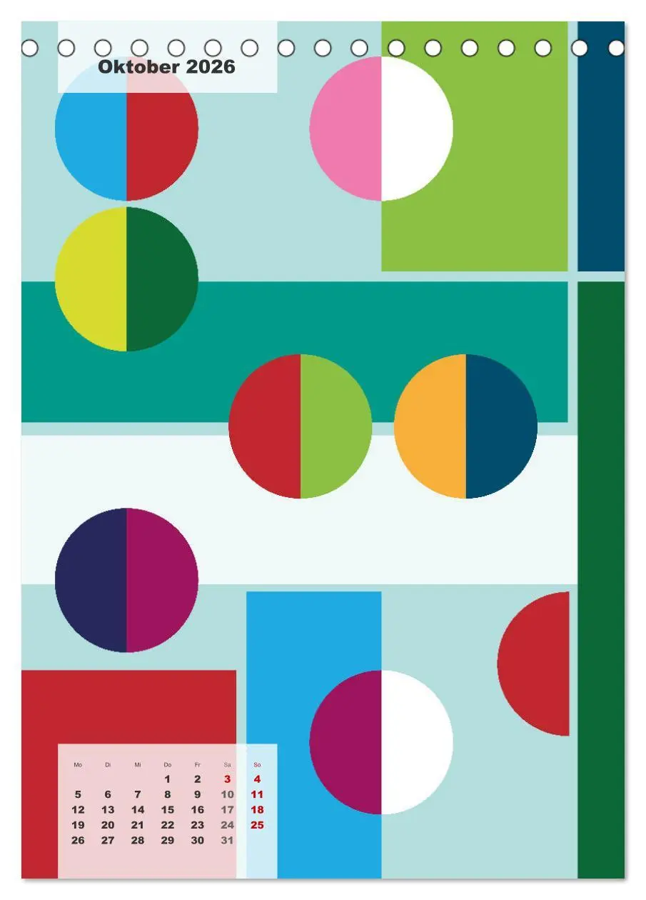 Bild: 9783516369335 | Geometrical ART (Tischkalender 2026 DIN A5 hoch), CALVENDO...