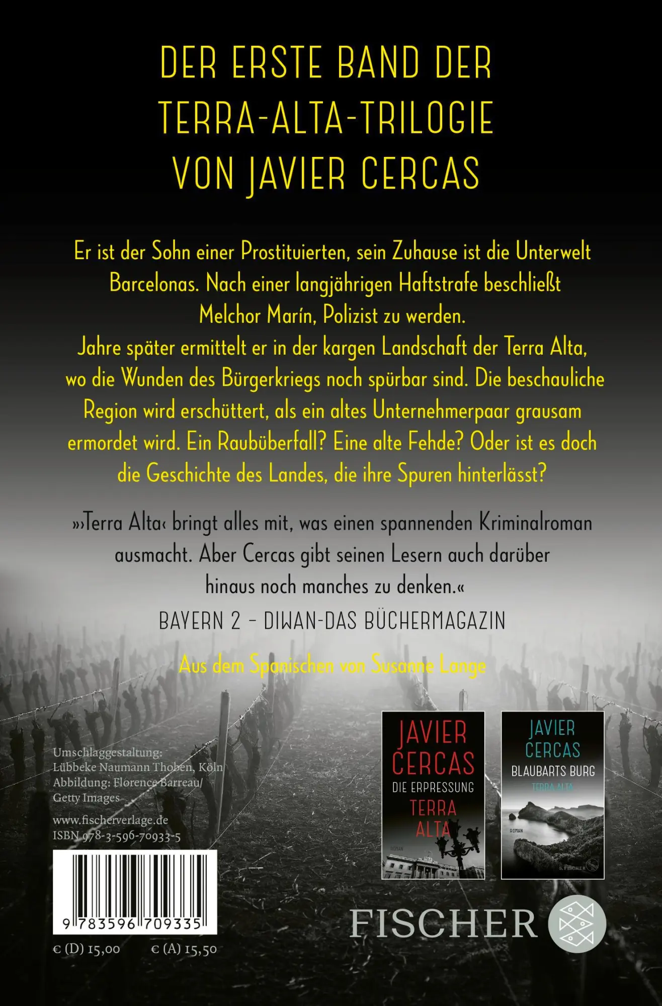 Rückseite: 9783596709335 | Terra Alta | Geschichte einer Rache | Javier Cercas | Taschenbuch
