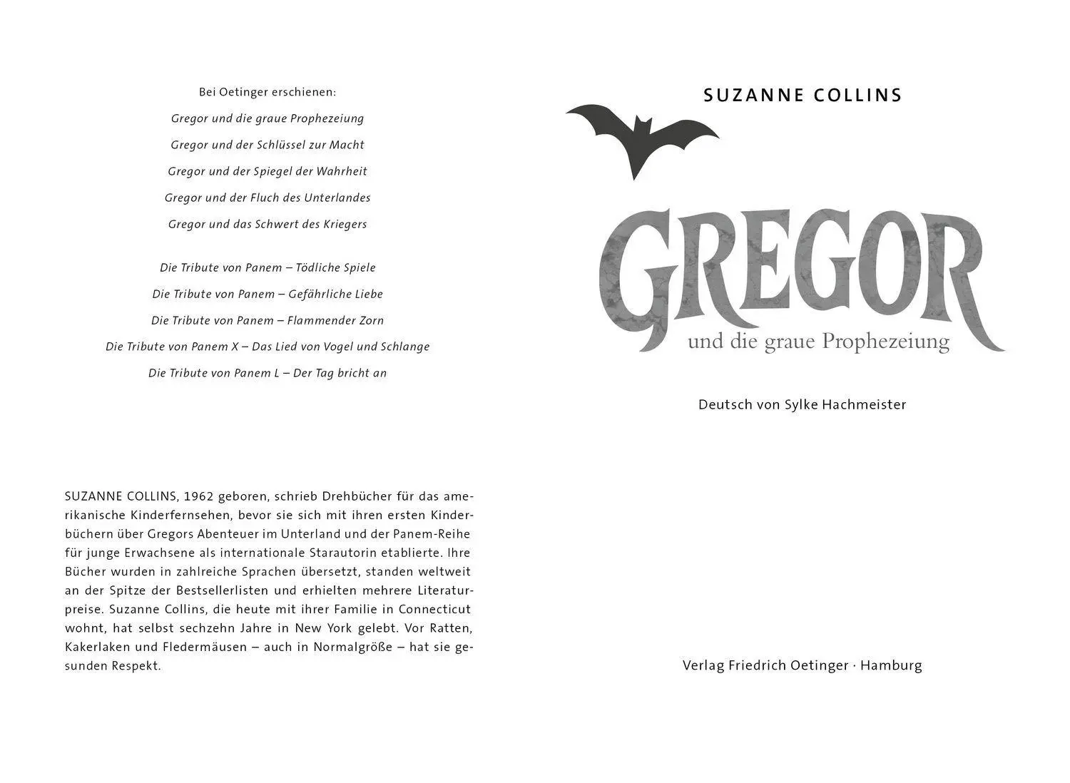 Bild: 9783751209335 | Gregor 1. Gregor und die graue Prophezeiung | Suzanne Collins | Buch