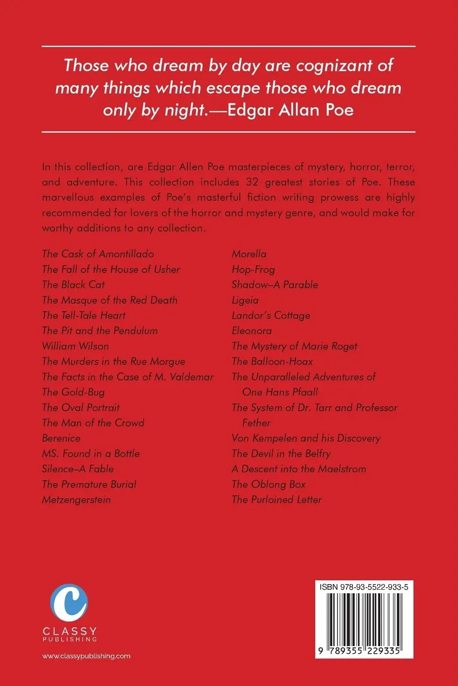 Rückseite: 9789355229335 | Greatest Works of Edgar Allan Poe | Edgar Allan Poe | Taschenbuch