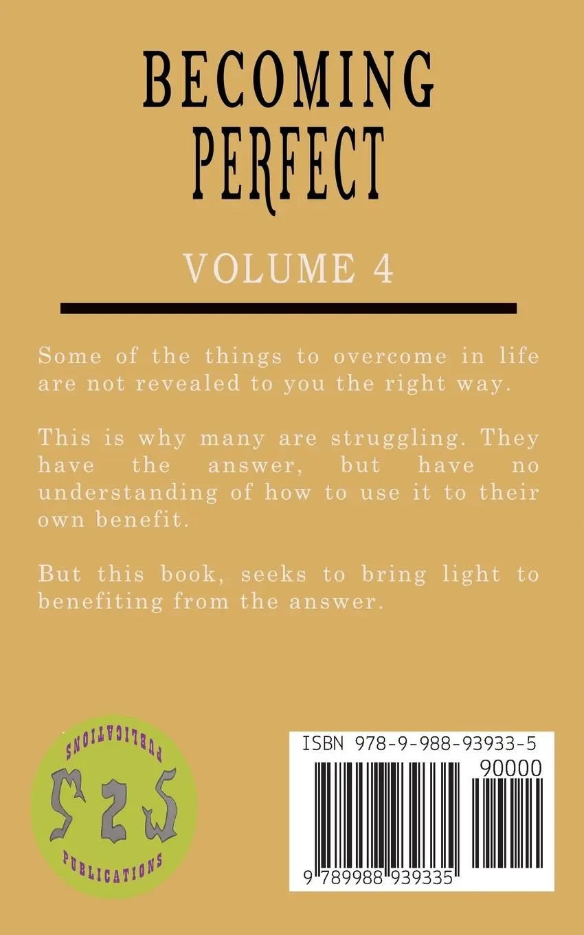 Rückseite: 9789988939335 | Becoming Perfect Volume 4 | Lord Derek Lively | Taschenbuch | Englisch