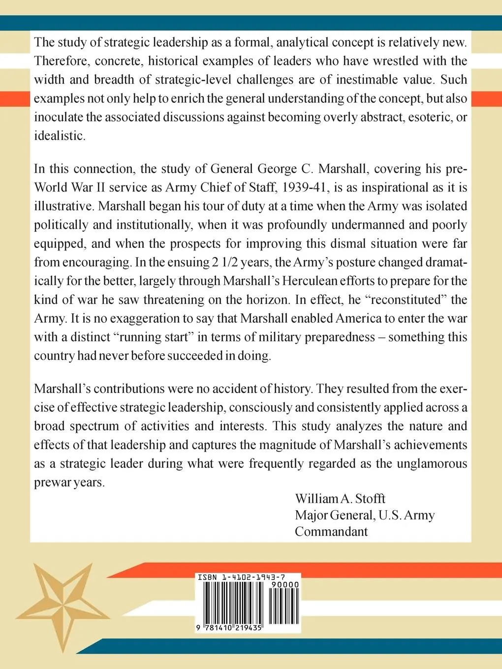 Rückseite: 9781410219435 | General George C. Marshall | John T. Nelsen II | Taschenbuch | 2005
