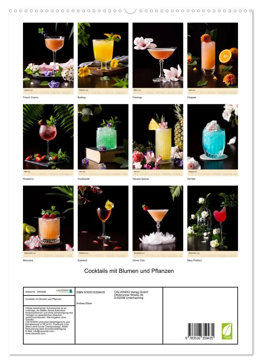 Bild: 9783516359435 | Cocktails mit Blumen und Pflanzen (hochwertiger Premium...