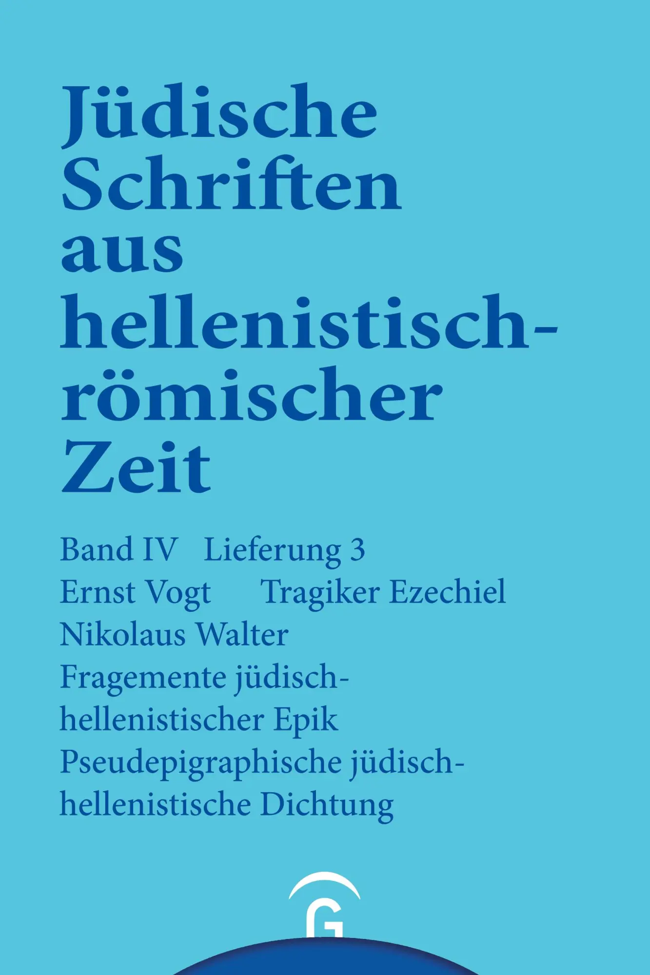 Cover: 9783579039435 | Tragiker Ezechiel. Fragmente jüdisch-hellenistischer Epik: Philon,...