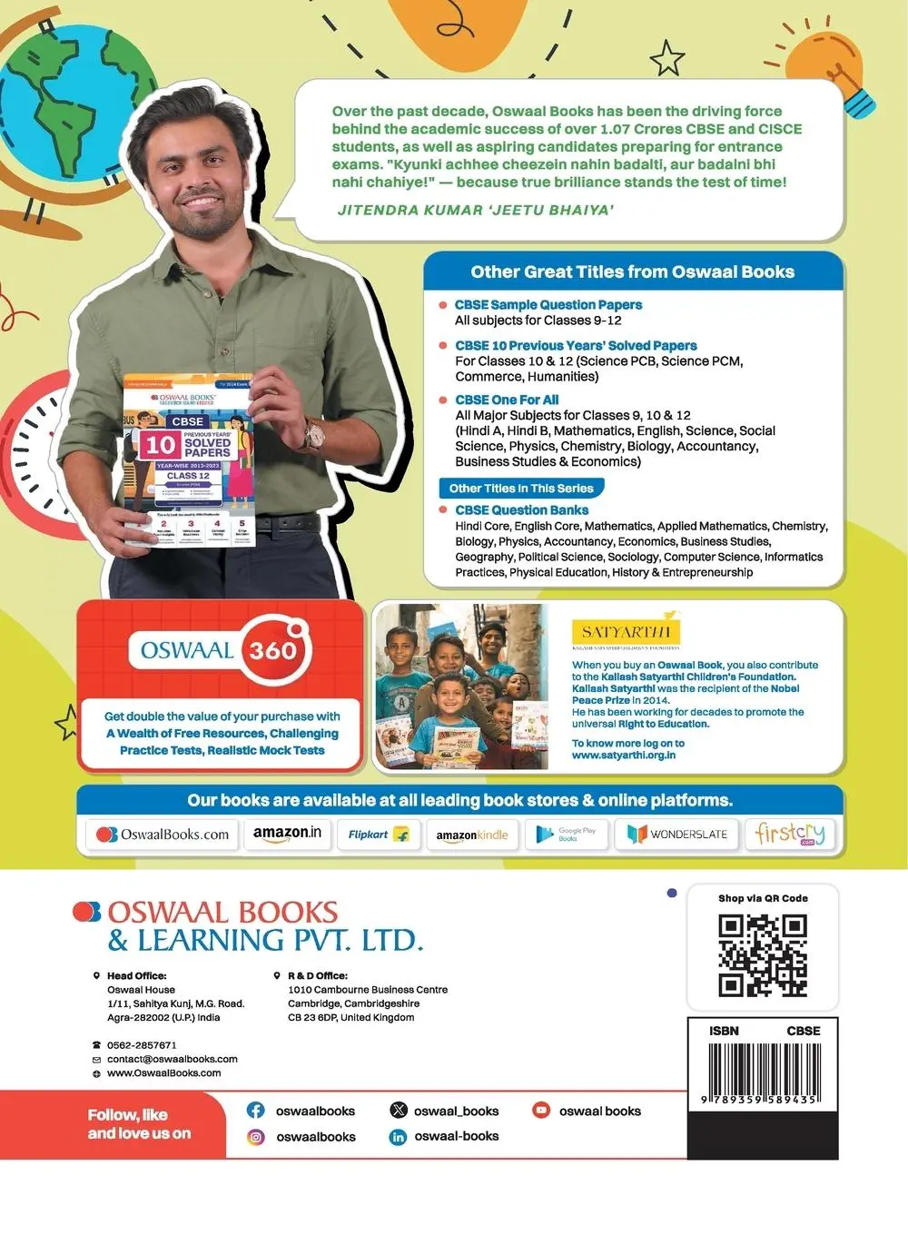 Rückseite: 9789359589435 | Oswaal CBSE Question Bank Class 12 Psychology, Chapterwise and...